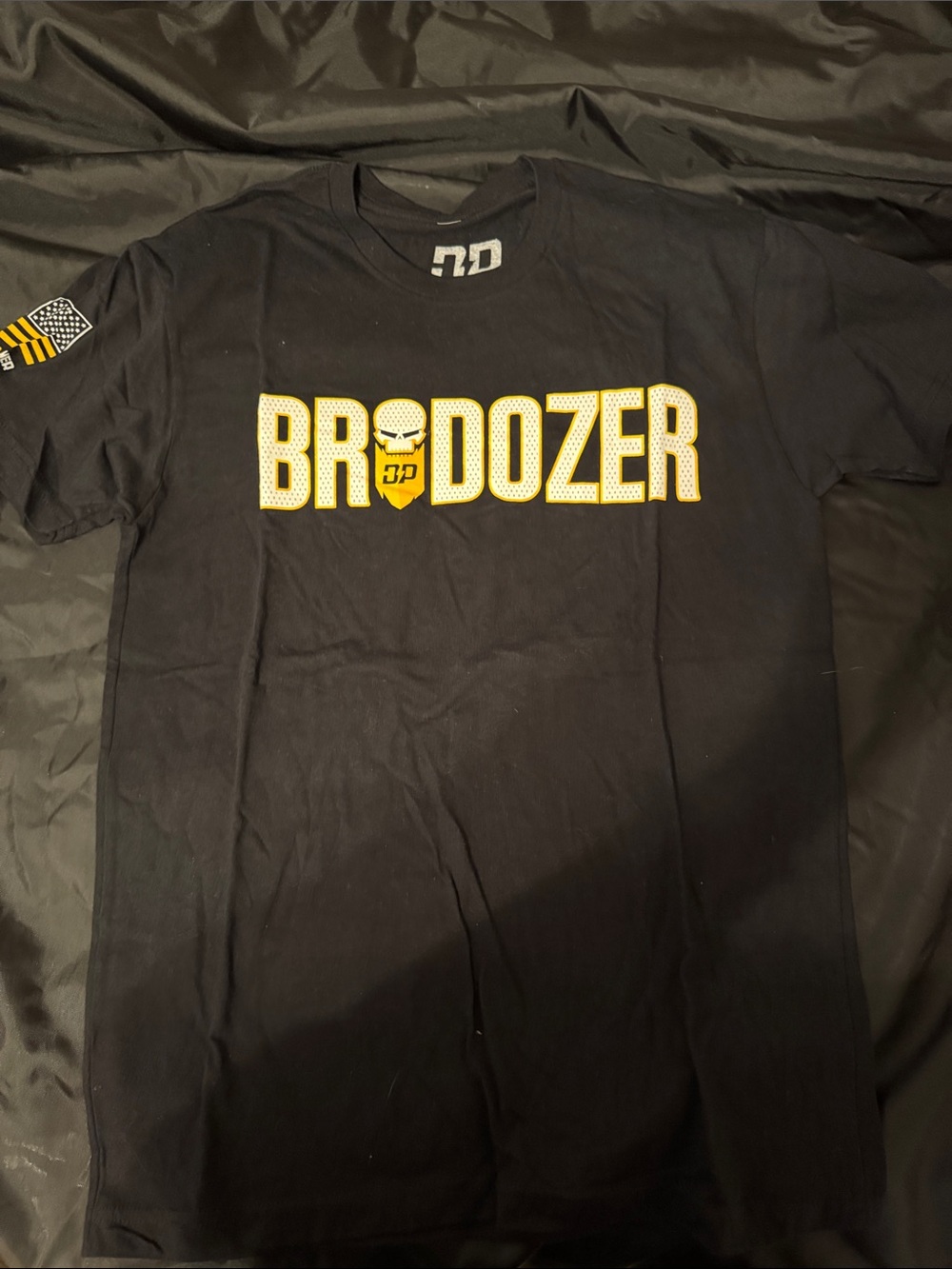 Diesel Black Short Sleeve Tee with Yellow BRODOZER Graphic